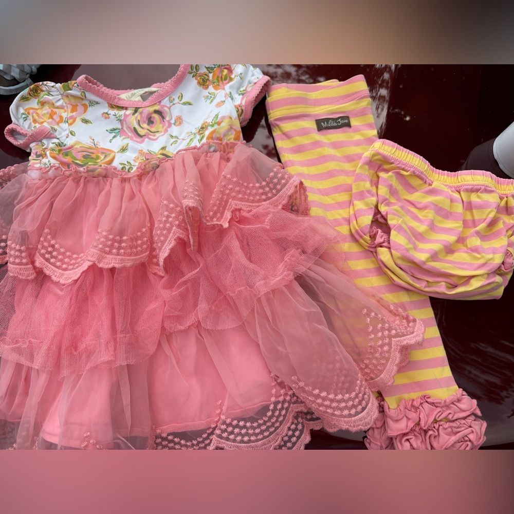 Matilda Jane Pink and Yellow Kids Matching Set